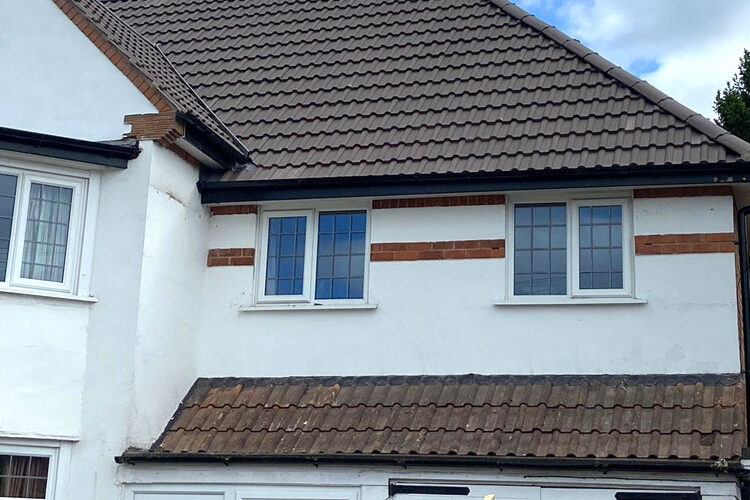 Concrete pan tile roof